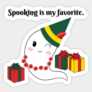 Spooking is my favorite Holiday Winter Ghost Sticker